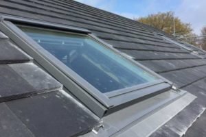 Velux Roof Light with Grey Concrete Tiling